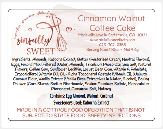 Cinnamon Walnut Coffee Cake