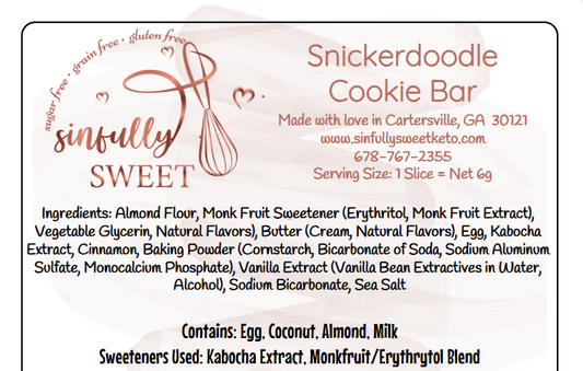 Snickerdoodle Cookie Bar